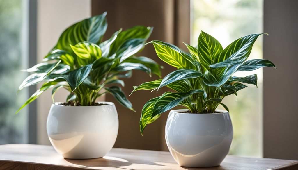 Aglaonema plant