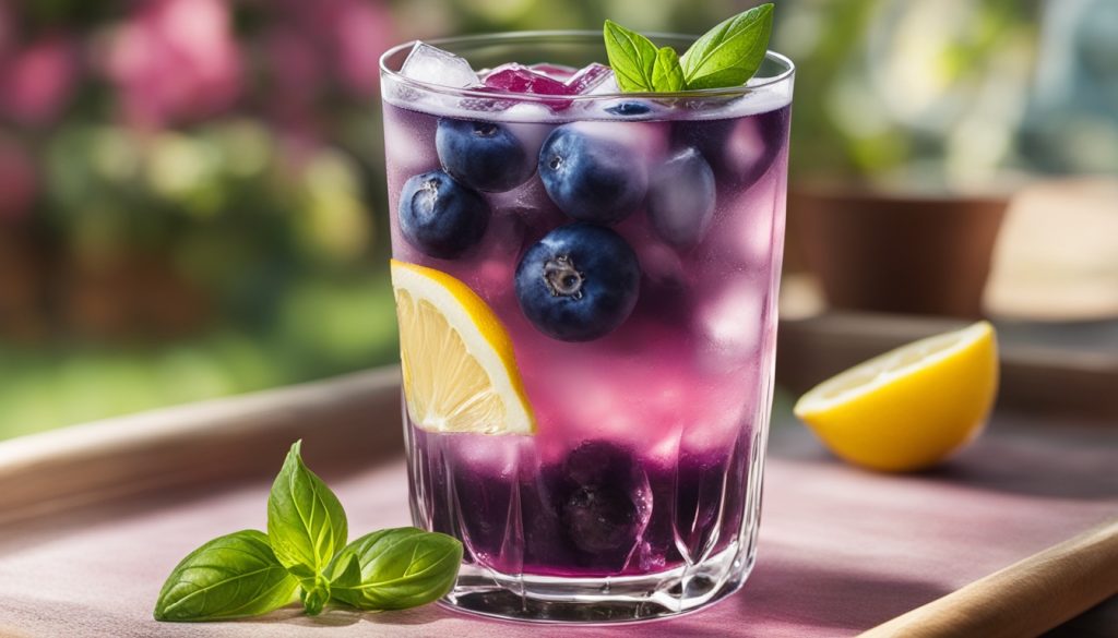 Blueberry Basil Lemonade Garnish