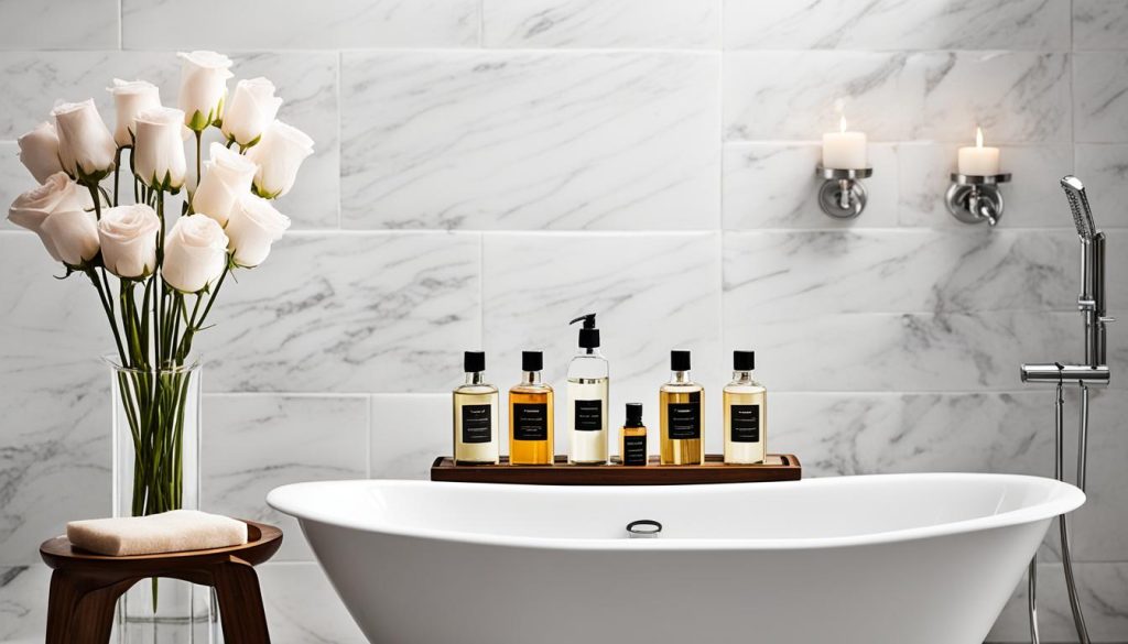 Spa-like guest bathroom amenities