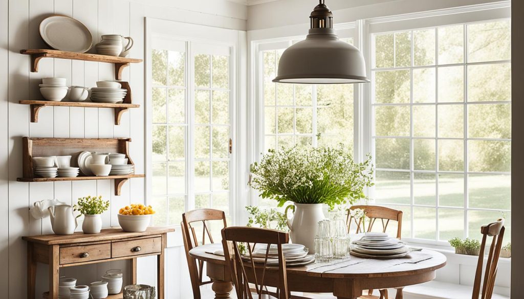 farmhouse breakfast nook