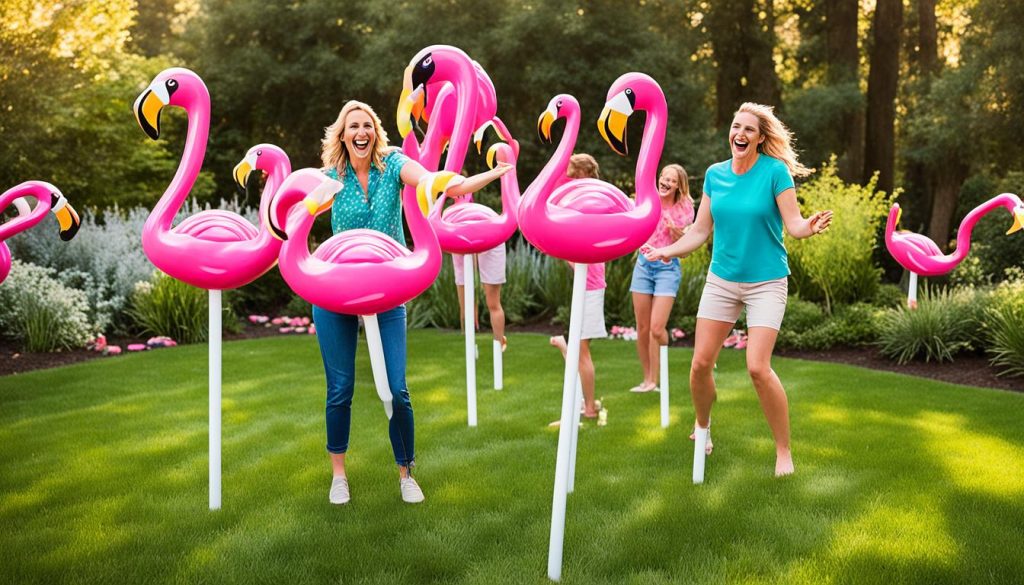 flamingo ring toss