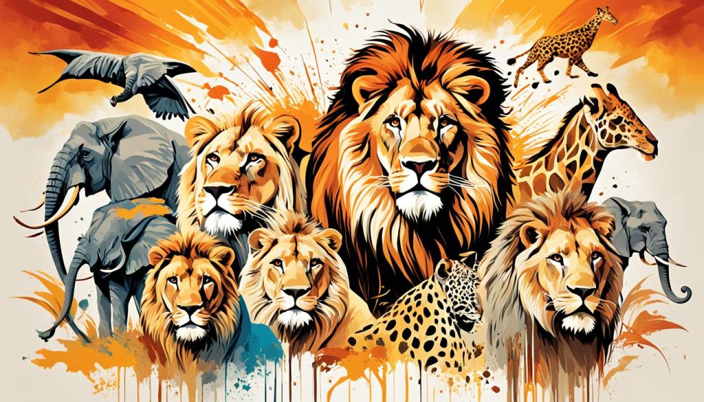 safari animal wall art