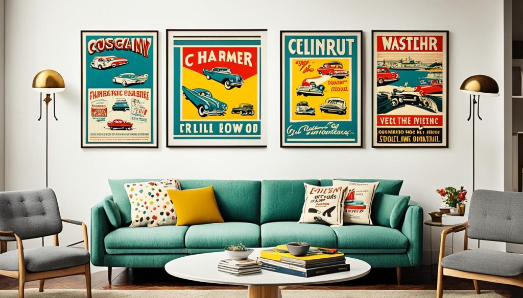 vintage poster ideas for different rooms