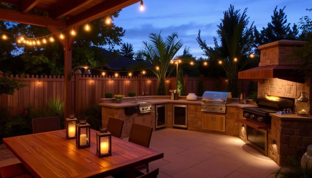 outdoor kitchen lighting