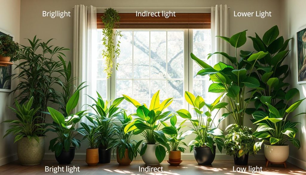 Light levels for indoor plants