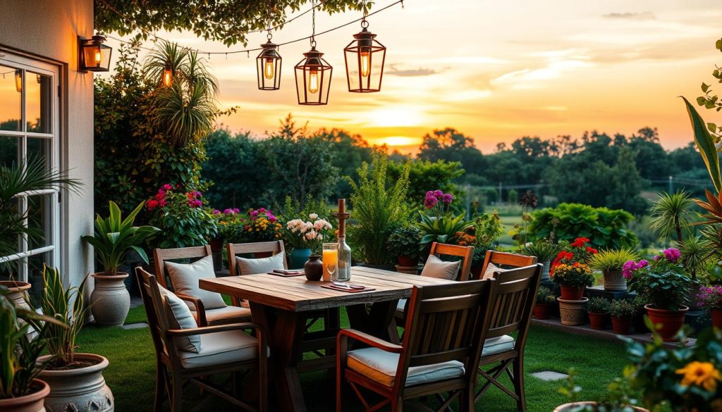 Outdoor dining area