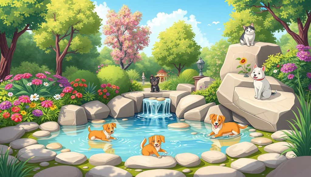 pet-friendly water features