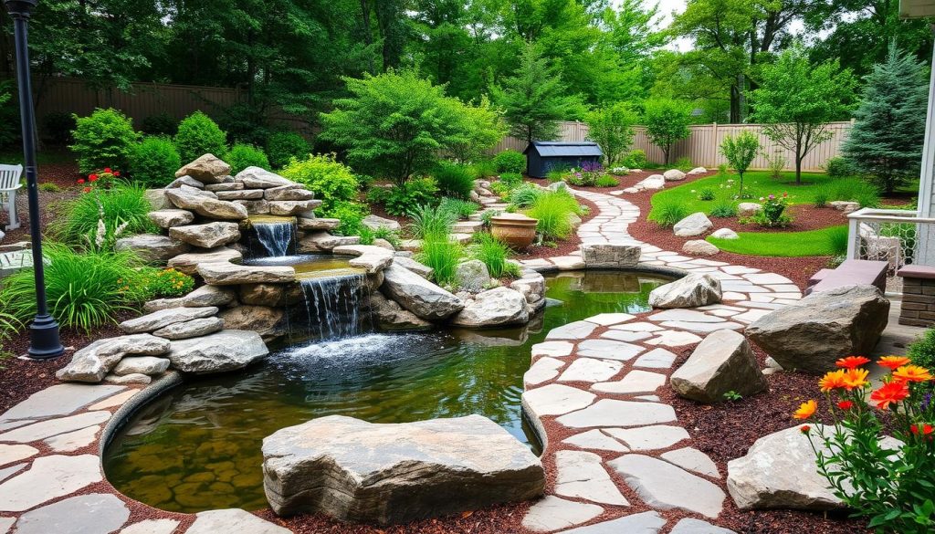 water features hardscaping