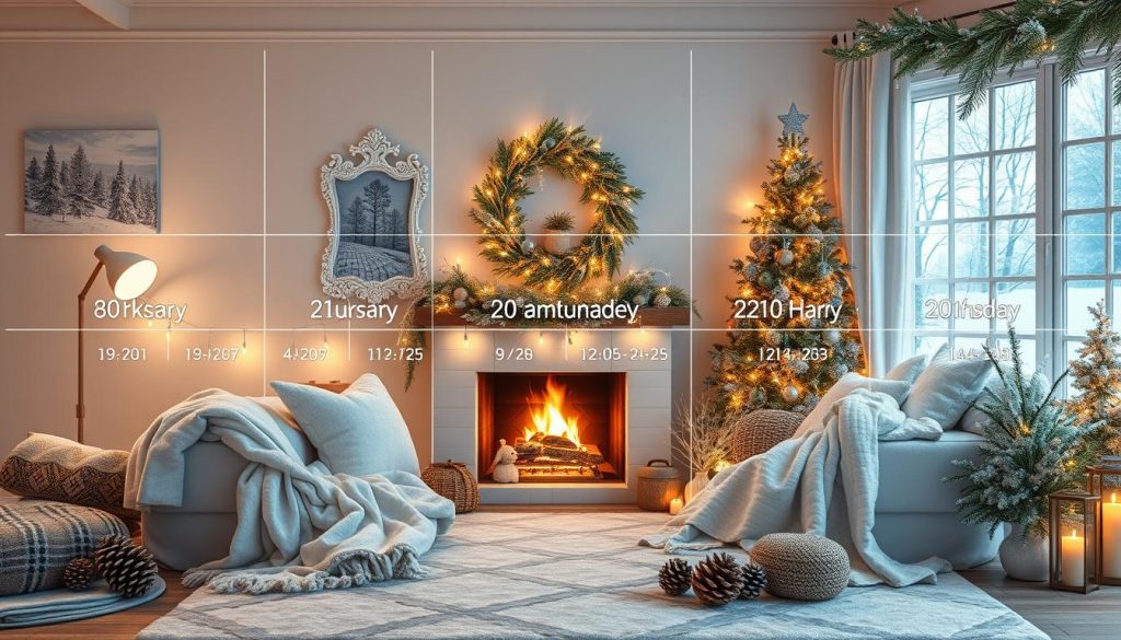 winter decor timeline